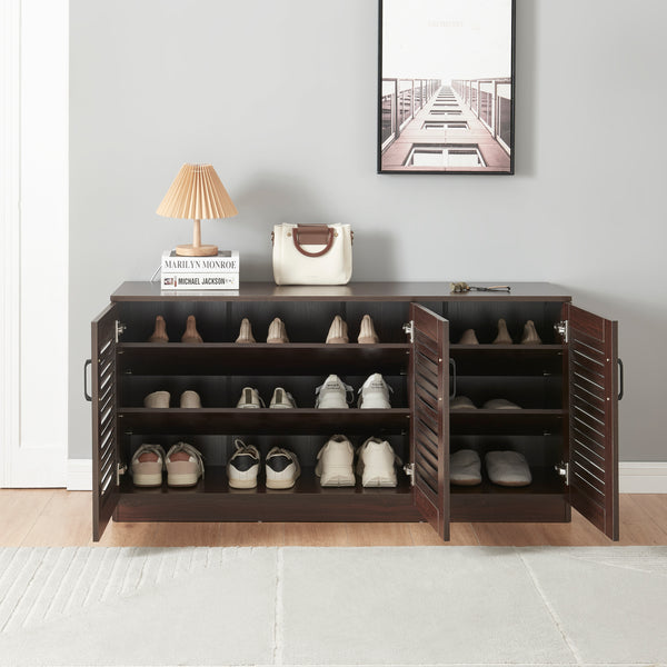 Botník Løten 125x36x62 cm Wenge [en.casa]