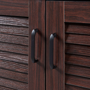Botník Løten 125x36x62 cm Wenge [en.casa]