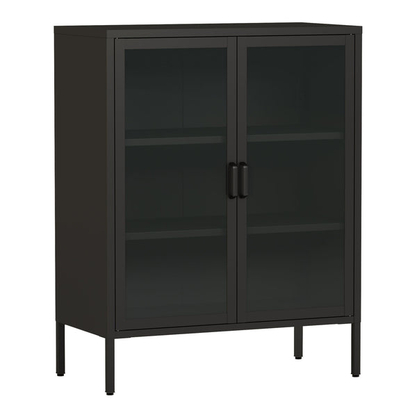 Sideboard Fauske se skleněnými dveřmi v různých barvách [en.casa]