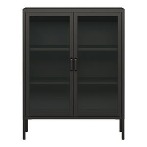 Sideboard Fauske se skleněnými dveřmi v různých barvách [en.casa]