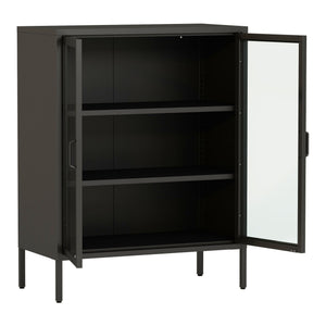 Sideboard Fauske se skleněnými dveřmi v různých barvách [en.casa]