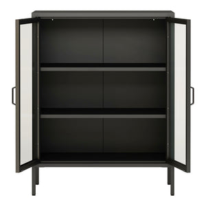Sideboard Fauske se skleněnými dveřmi v různých barvách [en.casa]
