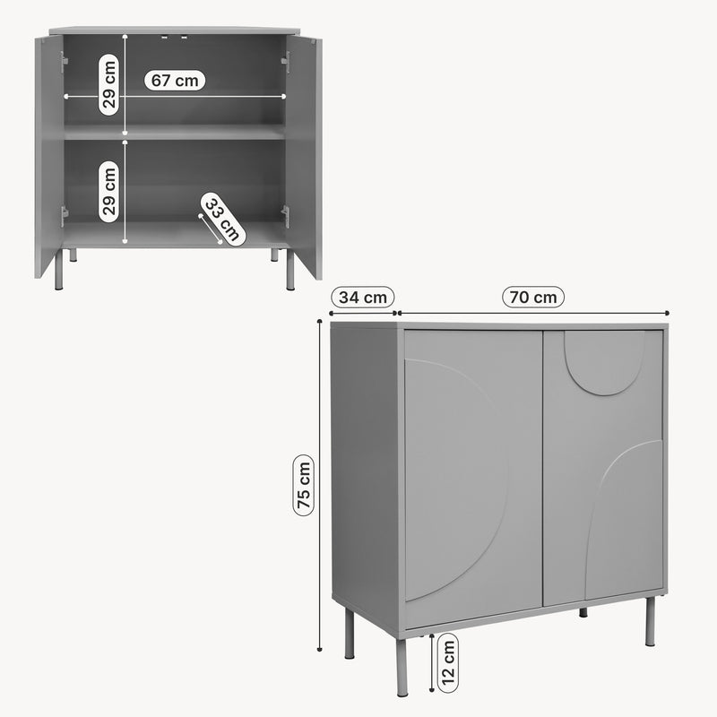Měřítkový nákres Sideboard Holea [en.casa]
