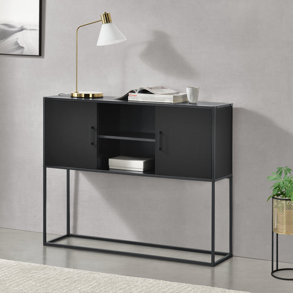 Sideboard Motala s odkládací plochou a skříňkovými dveřmi různé barvy [en.casa]
