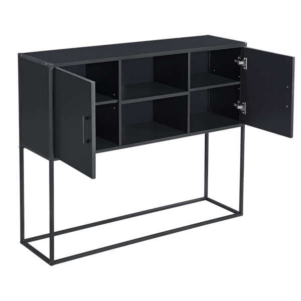 Sideboard Motala s odkládací plochou a skříňkovými dveřmi různé barvy [en.casa]