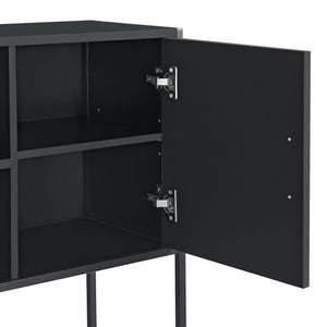 Sideboard Motala s odkládací plochou a skříňkovými dveřmi různé barvy [en.casa]