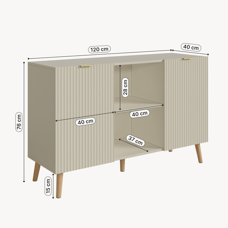 Měřítkový nákres Sideboard Nand [en.casa]