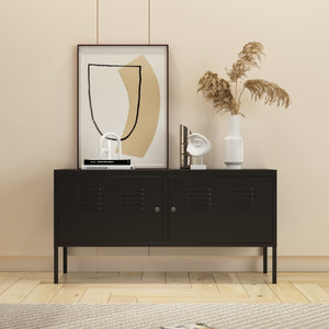 Sideboard Pyhtää 118x40x60cm ocel [en.casa]