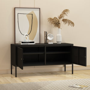 Sideboard Pyhtää 118x40x60cm ocel [en.casa]
