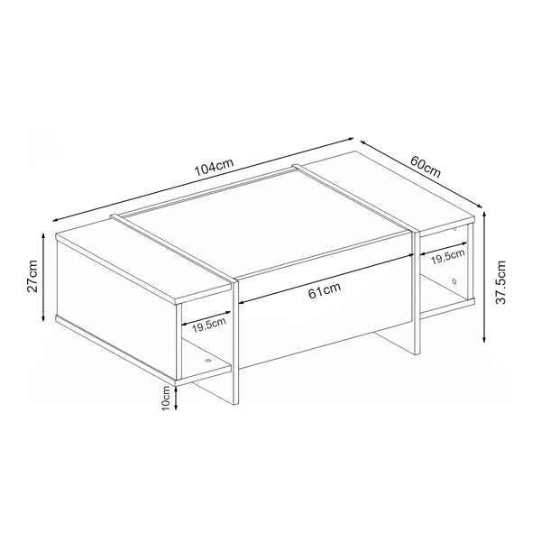 Konferenční stolek Tavak 104x60x38 cm [en.casa]