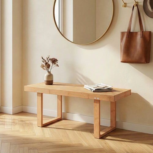 Lavice Aarela 91x41x38 cm bambus [en.casa]
