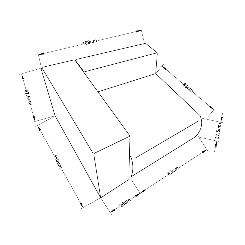 Sofa modul Suldal [en.casa]
