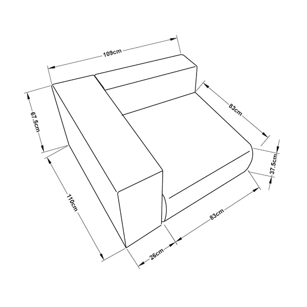 Sofa modul Suldal [en.casa]