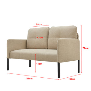 Sofa Reichling 2-místné v různých barvách [en.casa]