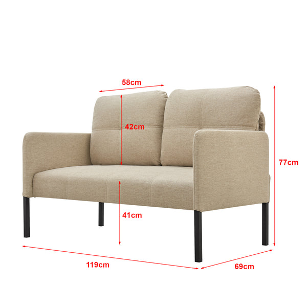 Sofa Reichling 2-místné v různých barvách [en.casa]