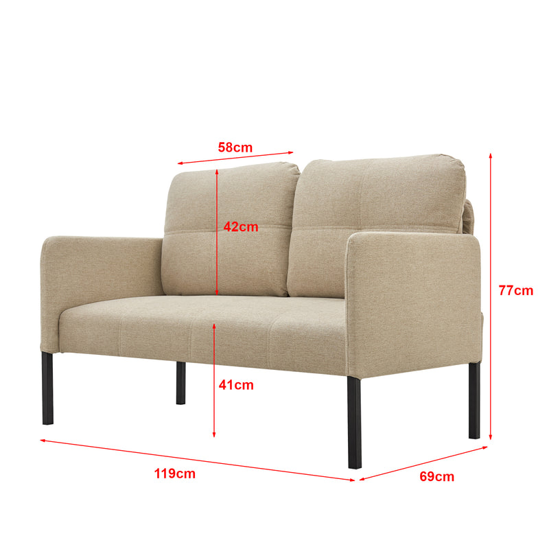 Maßskizze Sofa Reichling 2-místné v různých barvách [en.casa]