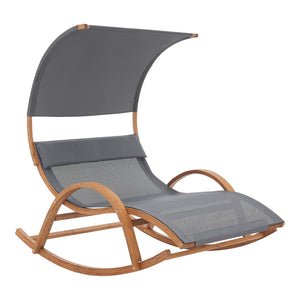 Schaukelliege Kasos 181x135x190cm Dunkelgrau [en.casa] - premiumXL