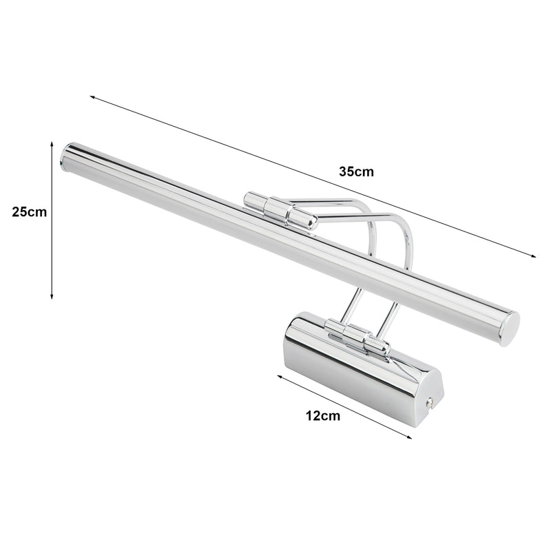 Měřítkový nákres Nástěnné svítidlo Hartlepool s 32 LED diodami, kovové v různých barvách [lux.pro]