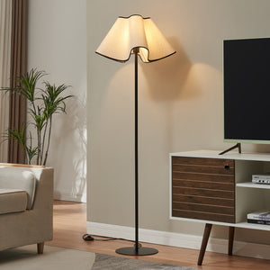 Stehleuchte Ashton 153cm Schwarz/Weiß [lux.pro] - premiumXL