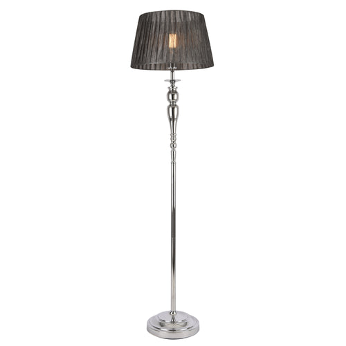 Stehleuchte Lingen 151 cm E27 60W Metall Chrom/Grau lux.pro - premiumXL