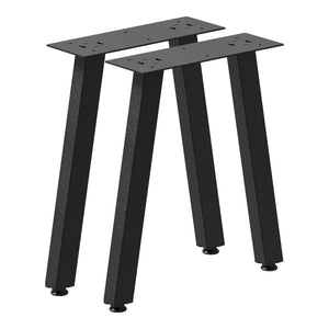 Tischgestell Mariager 2er - Set Stahl 40x37,5 cm Schwarz [en.casa] - premiumXL