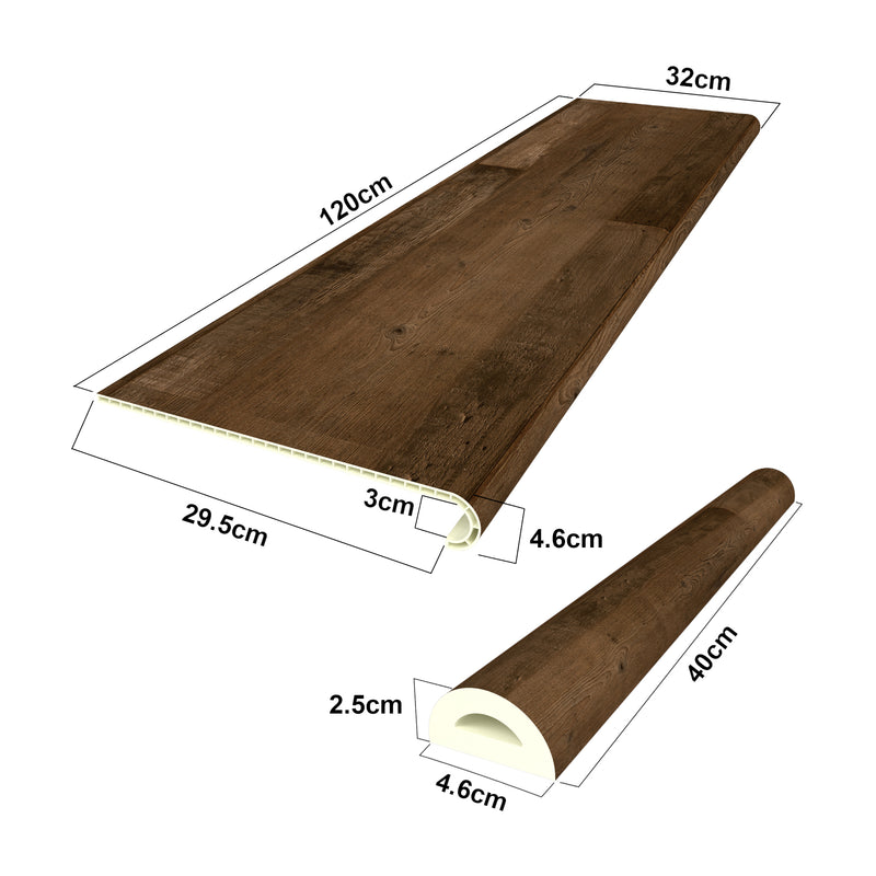 Maßskizze Obklad schodiště Set Bunschoten [neu.holz]