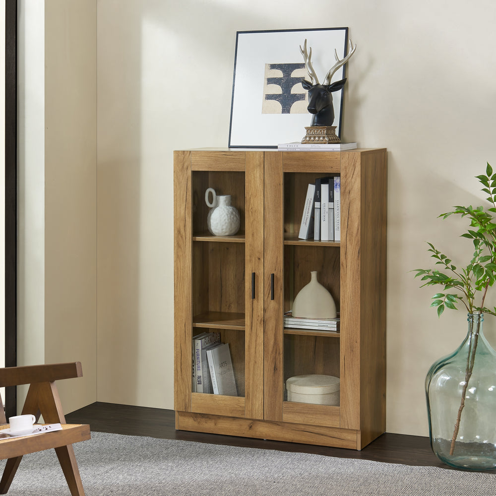 Vitrinenschrank Sorø 80x31x115cm in versch. Farben [en.casa] - premiumXL