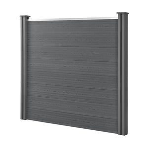 [neu.holz] Zahradní plot kompletní systém AAWP-9917+8 šedý WPC kompozit
