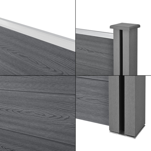 [neu.holz]® Zahradní plot AAWP-990X+X