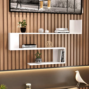 Wandregal Kitee 120 x 14,5 x 71,5 cm in versch. Farben [en.casa] - premiumXL