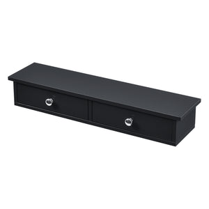 Nástěnná police Geeste 60x15x10 cm se 2 zásuvkami [en.casa]