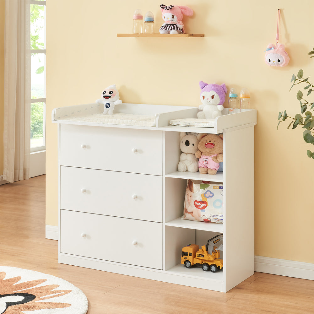 Přebalovací komoda Beldinupp s přebalovacím pultem [en.casa]