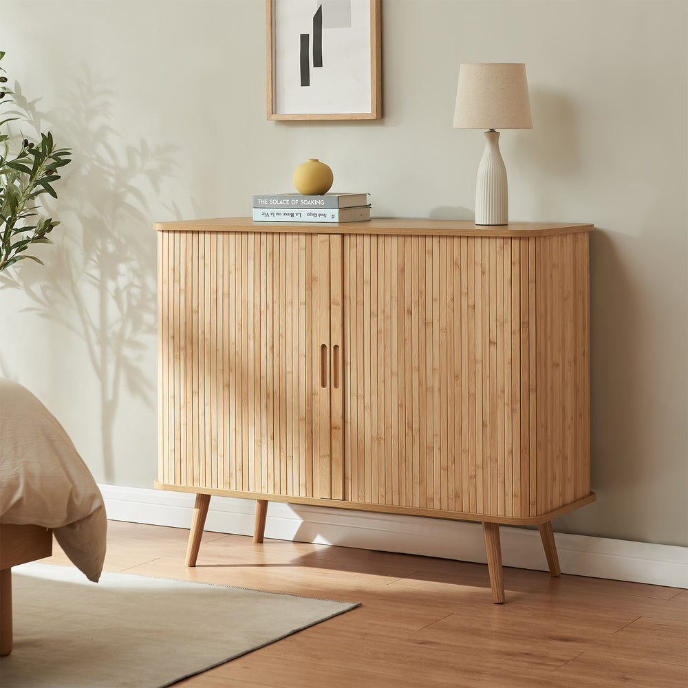 Přístavný skříň Nordkapp 100x40x80 cm bambus [en.casa]