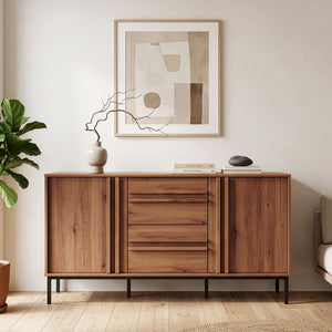 Sideboard Kilmandar 150x40x79 cm ořechový vzhled [en.casa]