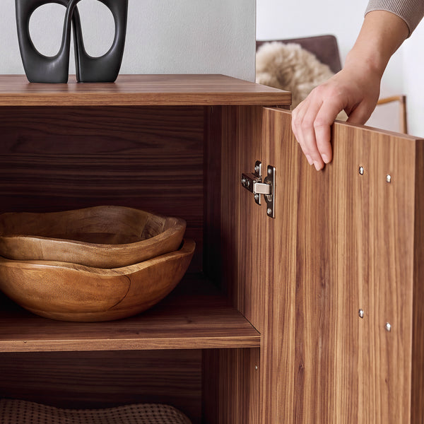 Sideboard Kilmandar 150x40x79 cm ořechový vzhled [en.casa]