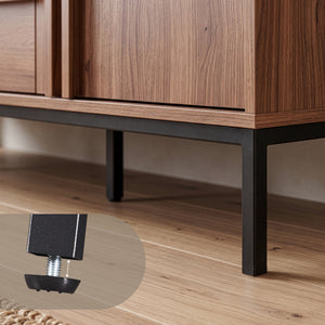 Sideboard Kilmandar 150x40x79 cm ořechový vzhled [en.casa]