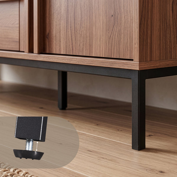 Sideboard Kilmandar 150x40x79 cm ořechový vzhled [en.casa]