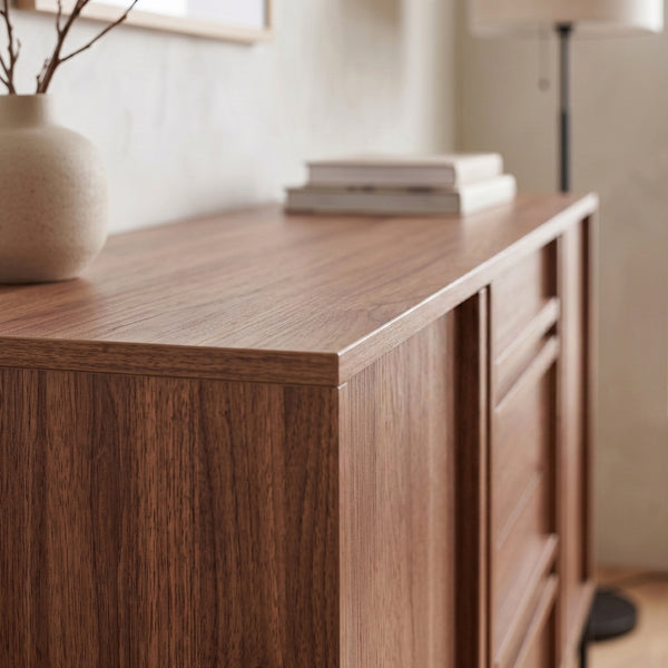 Sideboard Kilmandar 150x40x79 cm ořechový vzhled [en.casa]