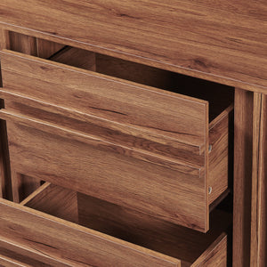 Sideboard Kilmandar 150x40x79 cm ořechový vzhled [en.casa]