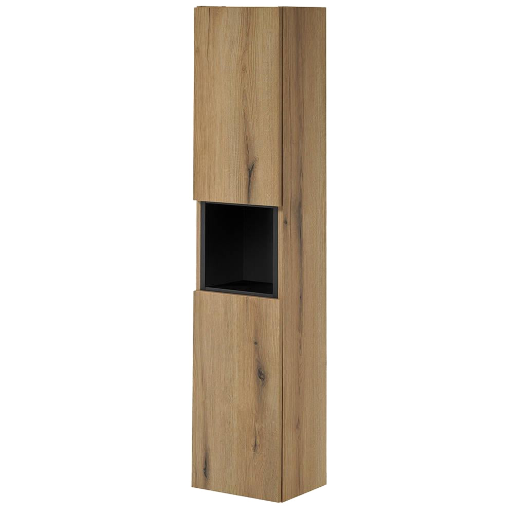 Vysoká skříň Skelbolu s policovou vložkou 30x140x25 cm dubový dekor [en.casa]